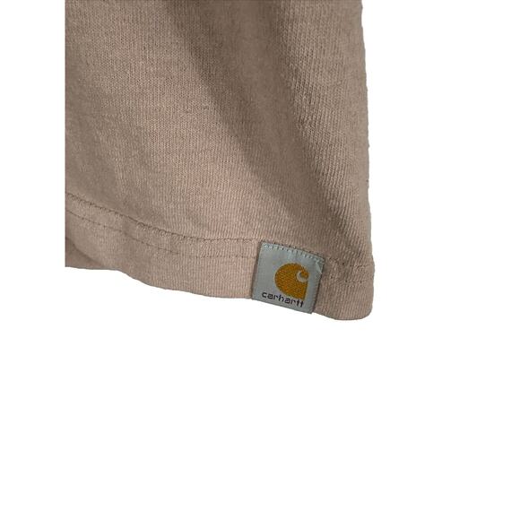 Carhartt Spellout Chest Logo Graphic T-shirt Pink Workwear Size Loose Fit 2XL - Picture 3 of 5